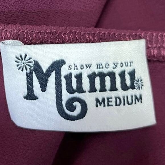 Show Me Your Mumu Purple Chiffon Strapless Ruffles Tube Shirt Blouse Top Size M - Picture 3 of 4